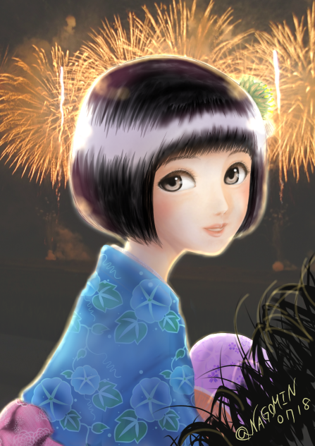 花火と浴衣