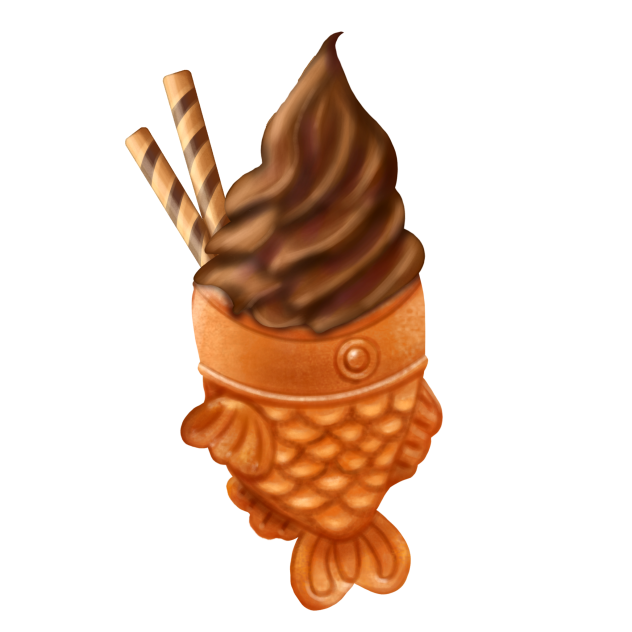 Taiyaki ice cream (Chocolate)
