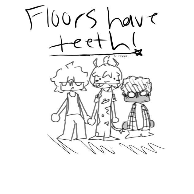Characters from floors have teeth n rblx