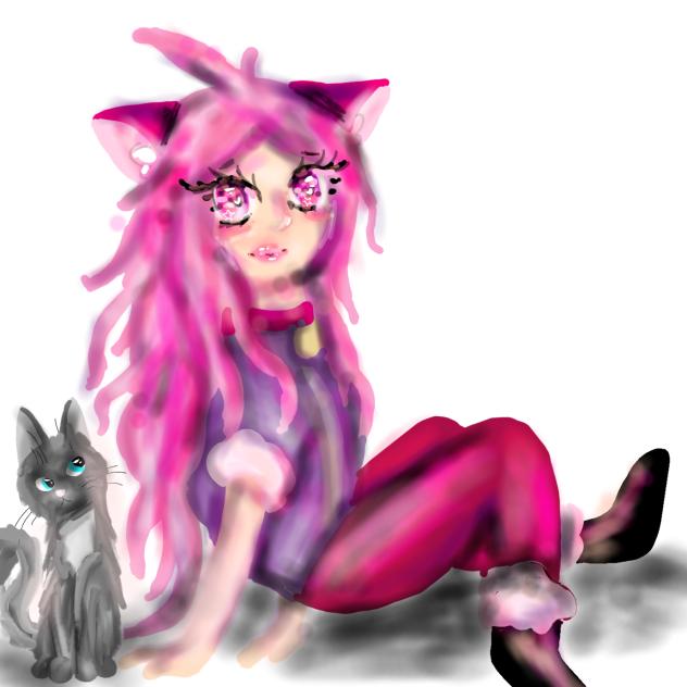 cat anime coloured!!