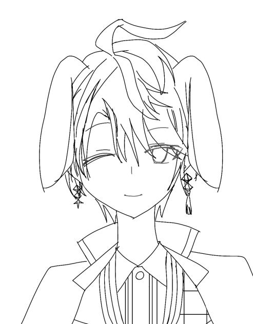 ✩甲斐田晴さん✩（線画のみ）