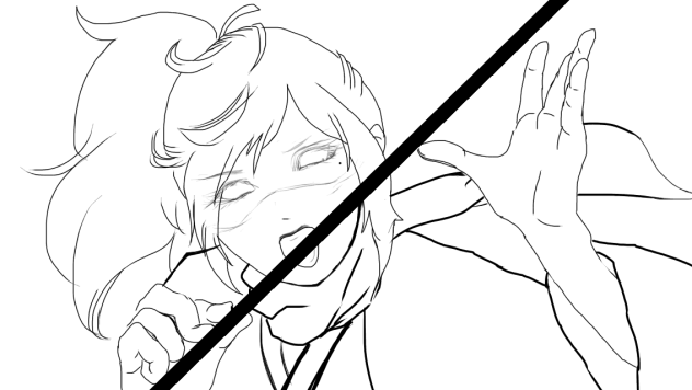 線画 首落ちて死ね 塗ってね