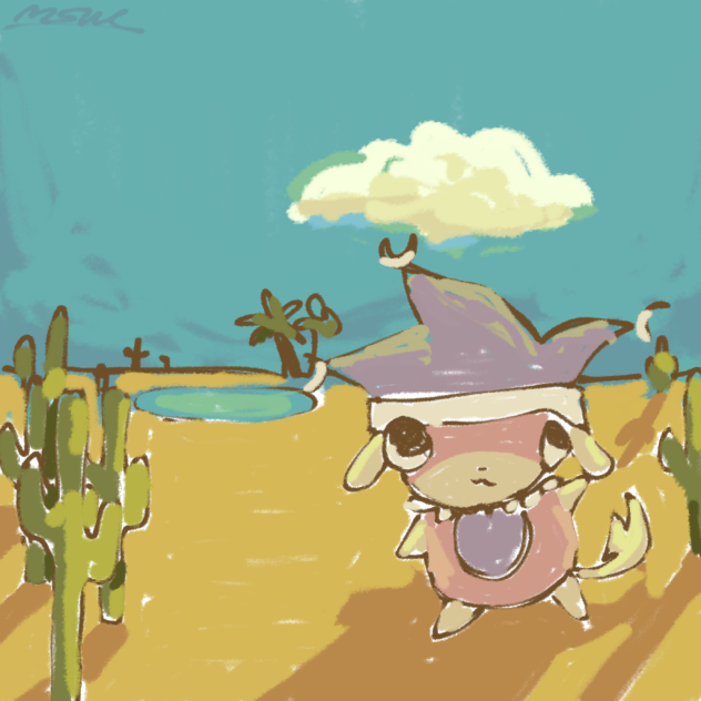 My OC, Sylvester in a oasis