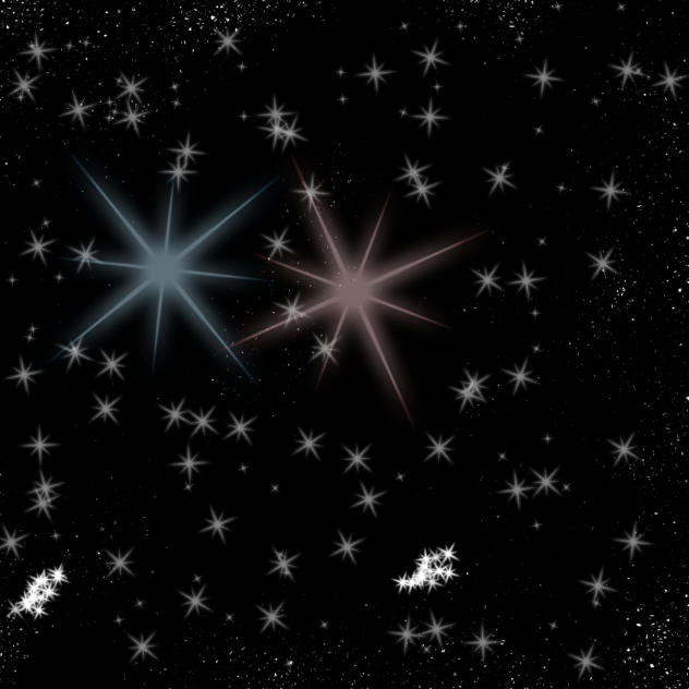 Two Stars In Love- Blue and Pink