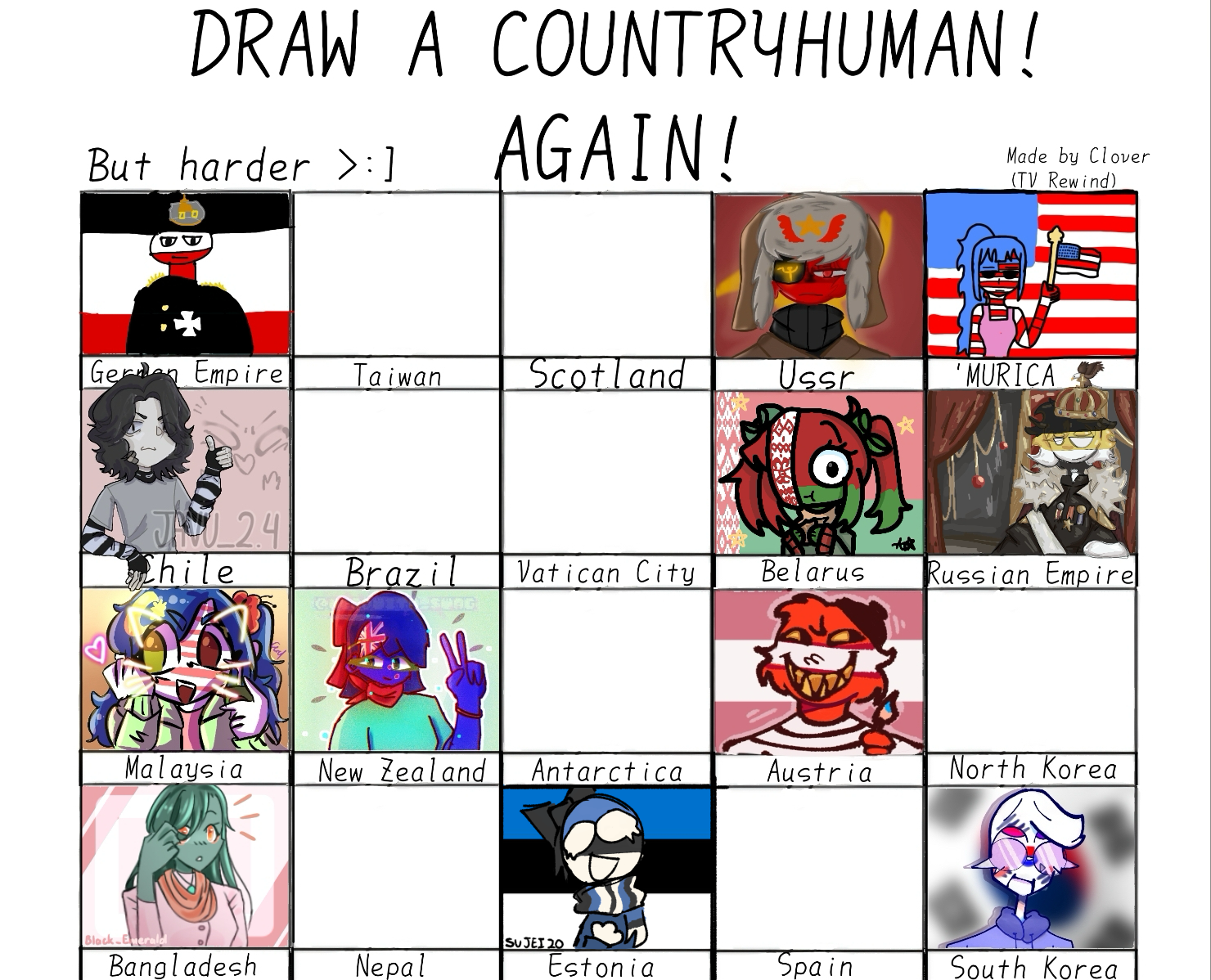 Draw a countryhuman collab - ibisPaint
