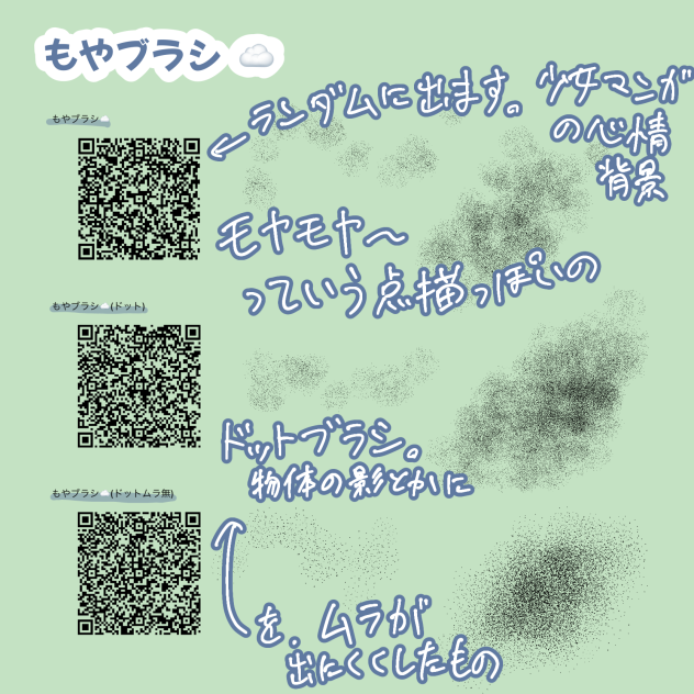 漫画用もや点描ブラシ
