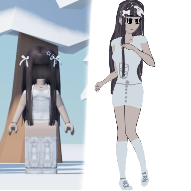 white girl vs drawing