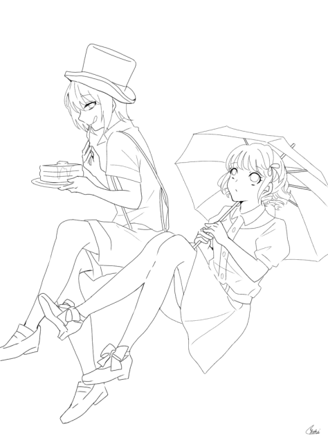 パンケーキアンブレラ 線画