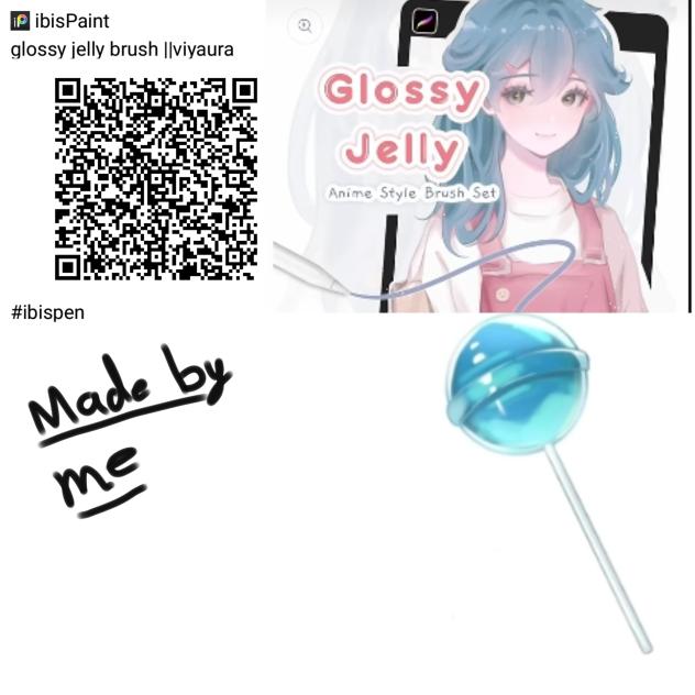 glossy jelly brush qr code
