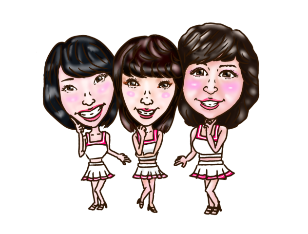 似顔絵　キャンディーズ