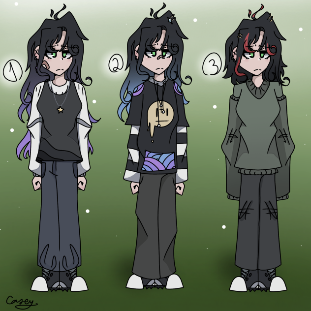 Character designs for a comic