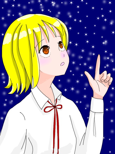 見て、隕石がこっちに向かって落ちてくる