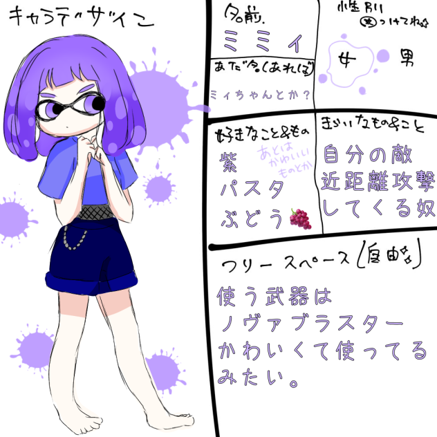 キャラデザ考えたっ