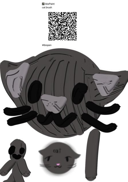cat brush I made - ibisPaint
