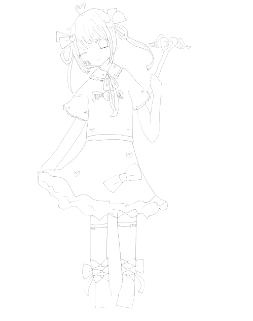 魔法少女ﾁｬﾝ_線画