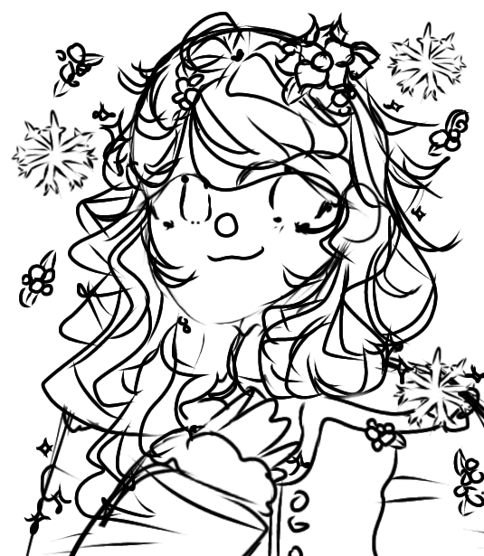 Winter 🌺❄☃ Sketch