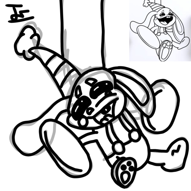 drawing Bunzo bunny - poppy playtime