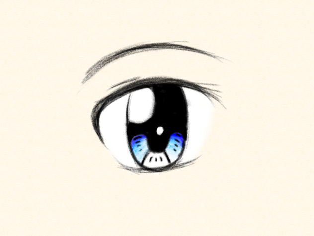 How to draw an eye pencil version