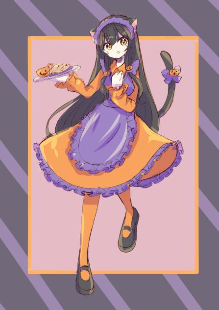 ハロウィンの黒猫メイドちゃん‪🐈‍⬛