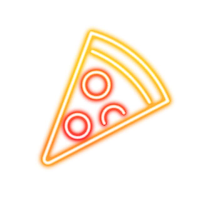 Pizza neon icon