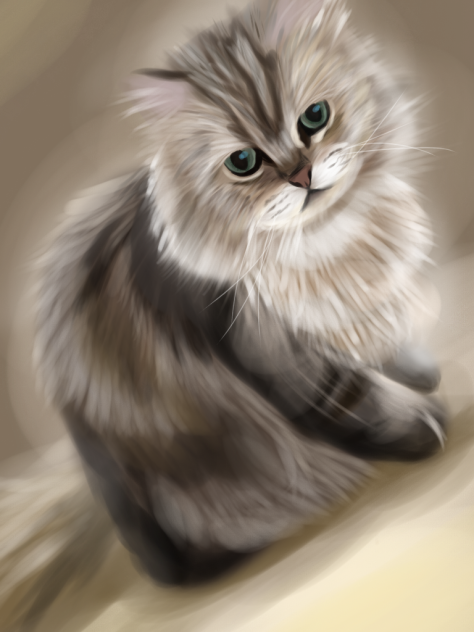 ネコちゃん模写チャレンジ②‼️