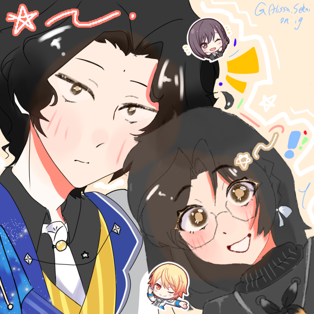 me n my best friend as ena n tsukasa‼️‼️ - ibisPaint