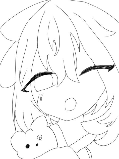 寝起きフランちゃあ 線画