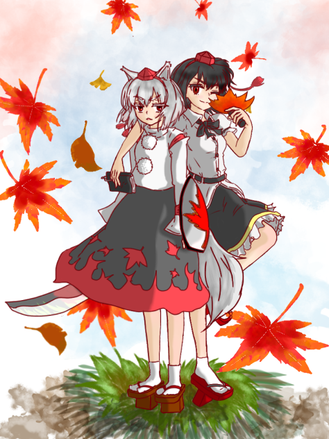 椛と文　色付き