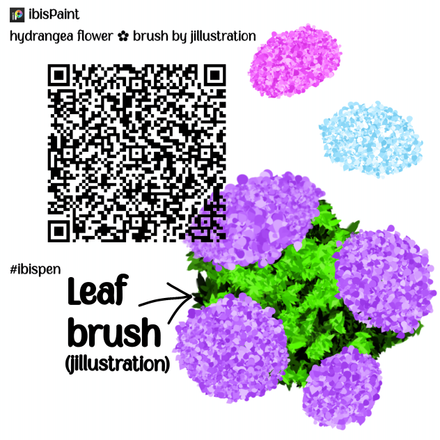 Hydrangea flower brush