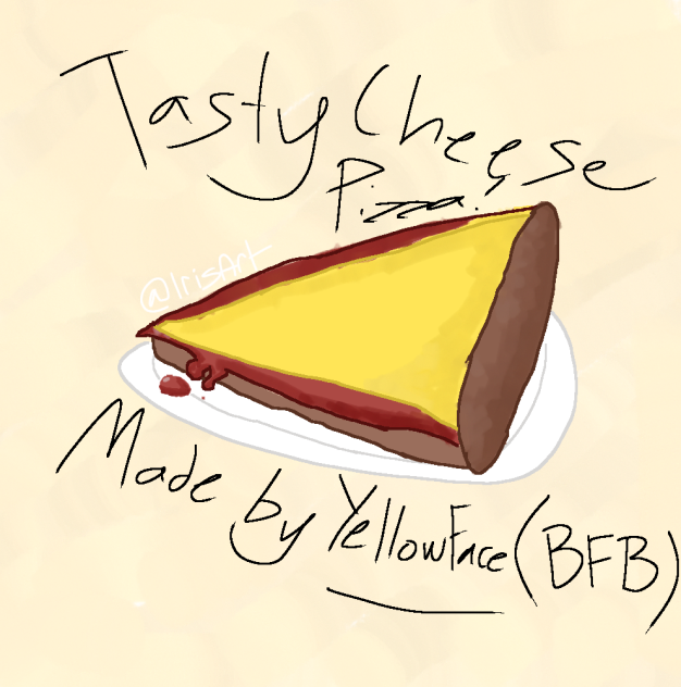Tasty Cheese Pizza! yellow face ad ibisPaint