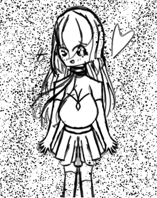 Little Girl With a long necklace Sketch