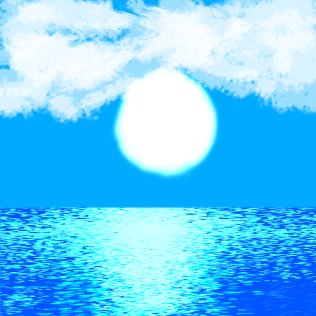 Shine on the ocean - ibisPaint