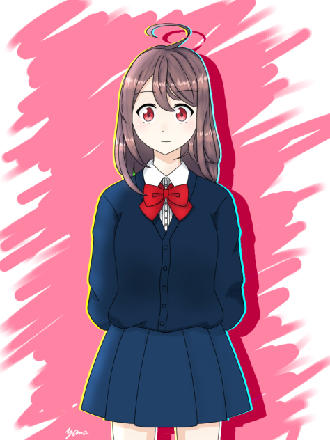 落書き 制服女子