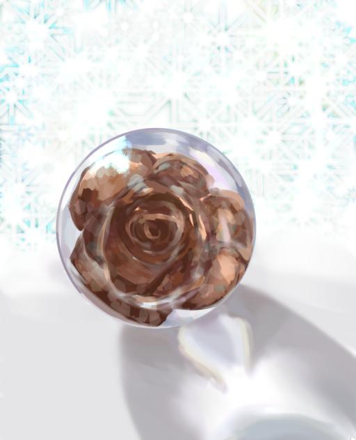 resin sphere with 🌹