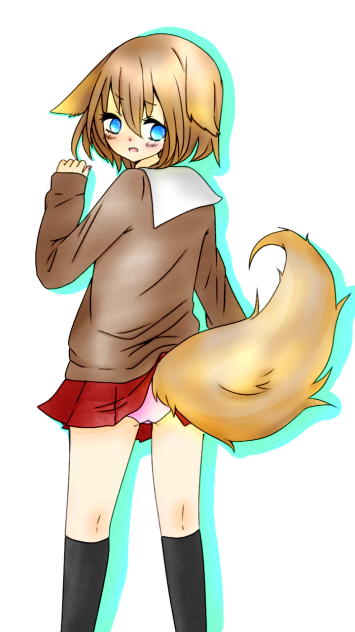 狐っ子！ 線画 塗らせていただきました