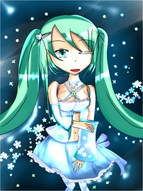 68  初音ミクちゃん誕生日イラスト2