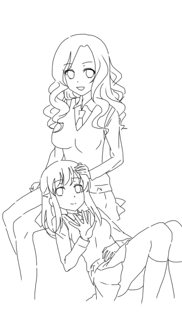 ベラ様とシシー描いたけどこれが限界だった、、、【咲saki トレス】