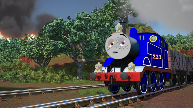 Cole in “Banjo and the bushfire”