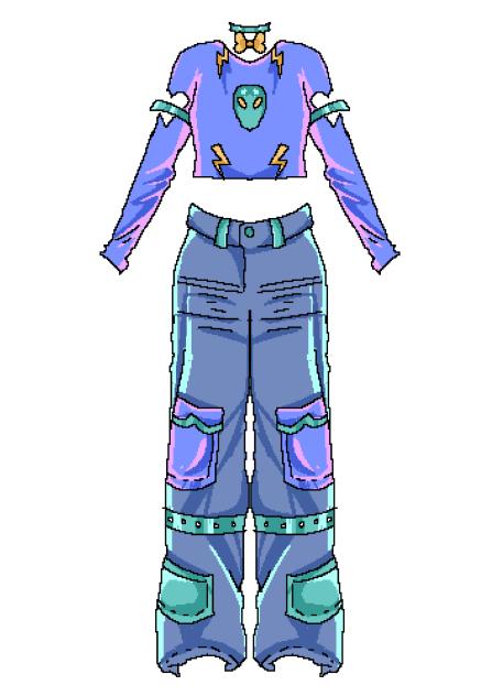 y2k pixel outfit