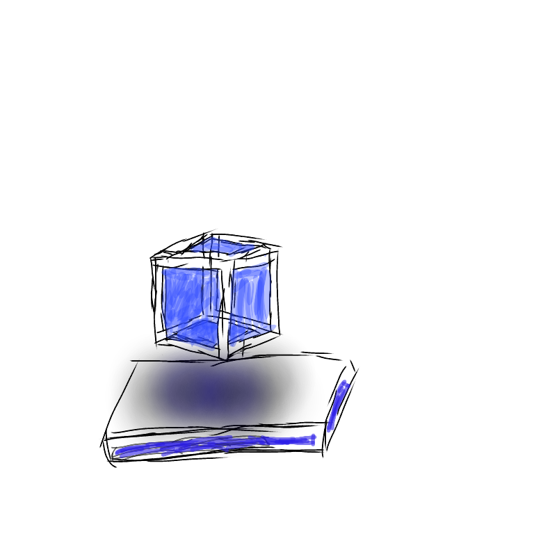 неоновый магнитный ливитирующий куб - ibisPaint