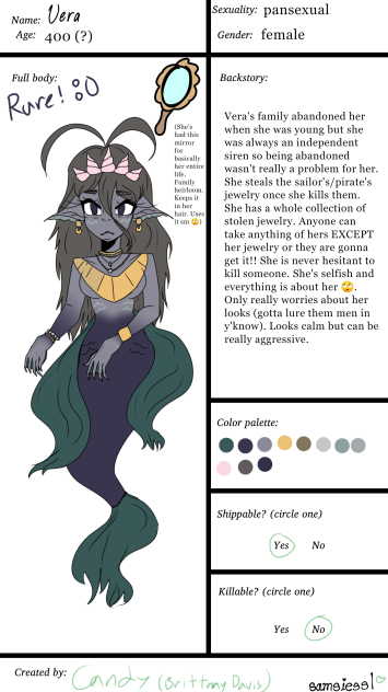 Siren's Lament Character Entry