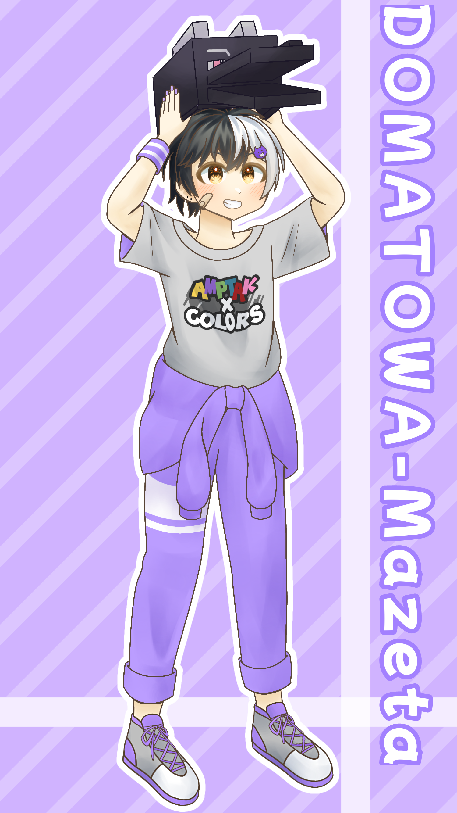 AMPTAKxCOLORS フルグラフィックTシャツ まぜ太 ① まぜ太 Tシャツ (すとふぇす ぷりっつ フルグラフィックTシャツ