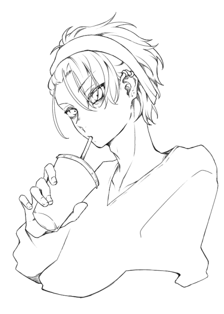 うちの子フリー線画