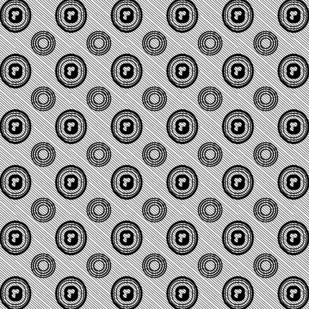 vintage pattern Black  White