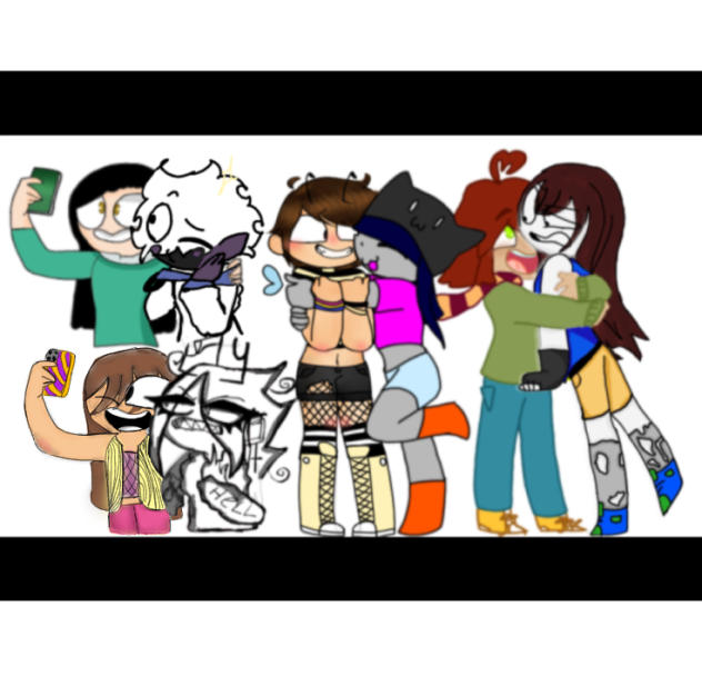 my oc at bottom left!