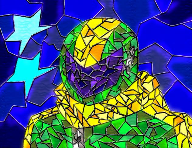 Helmet Guy Stained Glass