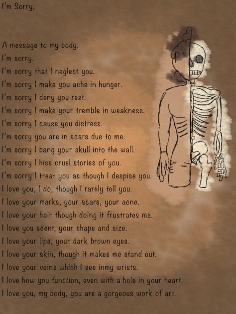 I’m sorry; A Message To My Body