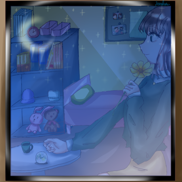 窓の隣で. next to the window