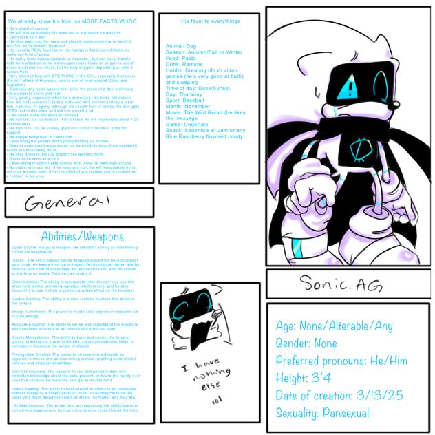 a more formal character sheet❓