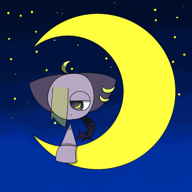 夜空に輝く月　(スプランキー)